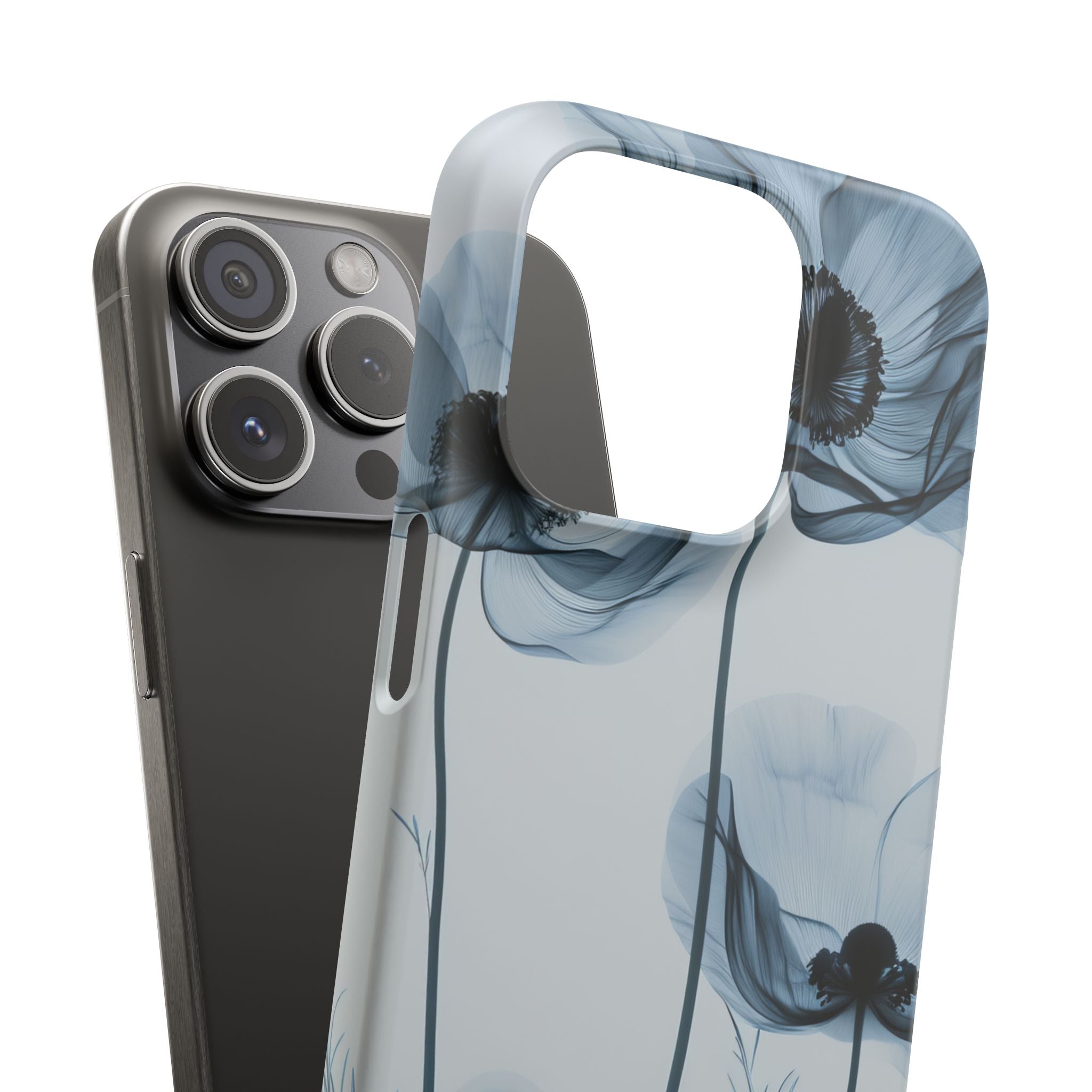 Ethereal X-Ray Flowers iPhone 15 - Slim Phone Case