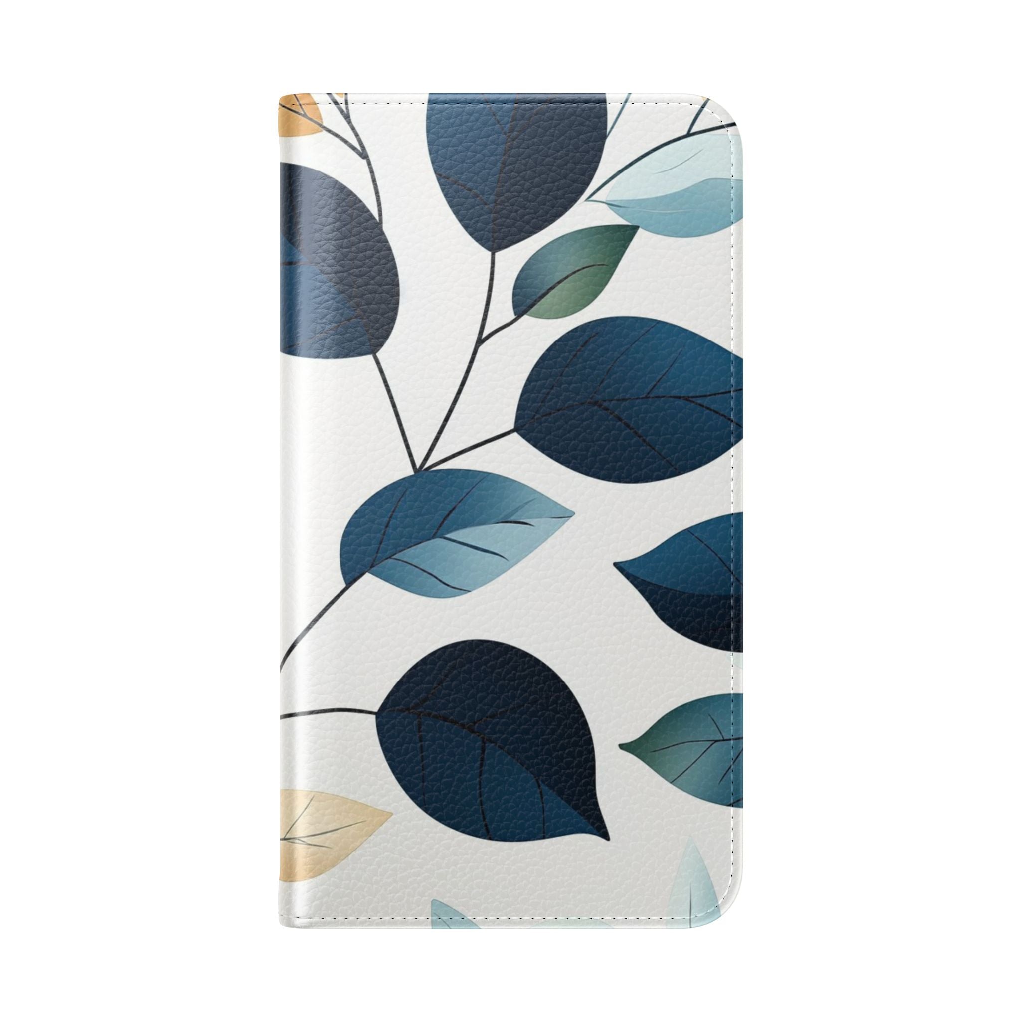 Navy Leaf Veins - Samsung S23 Case - Wallet