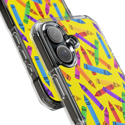 Crayons Scatter Playfully iPhone Case - Impact
