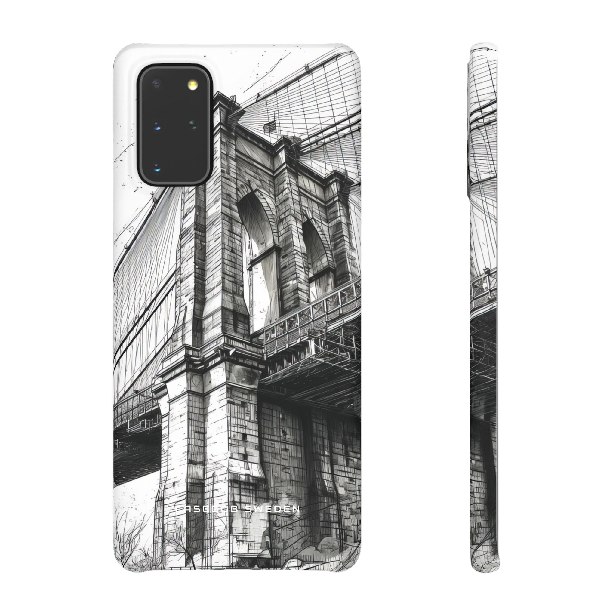 Suspension Bridge Line Art Illustration Samsung S20 - Slim Phone Case