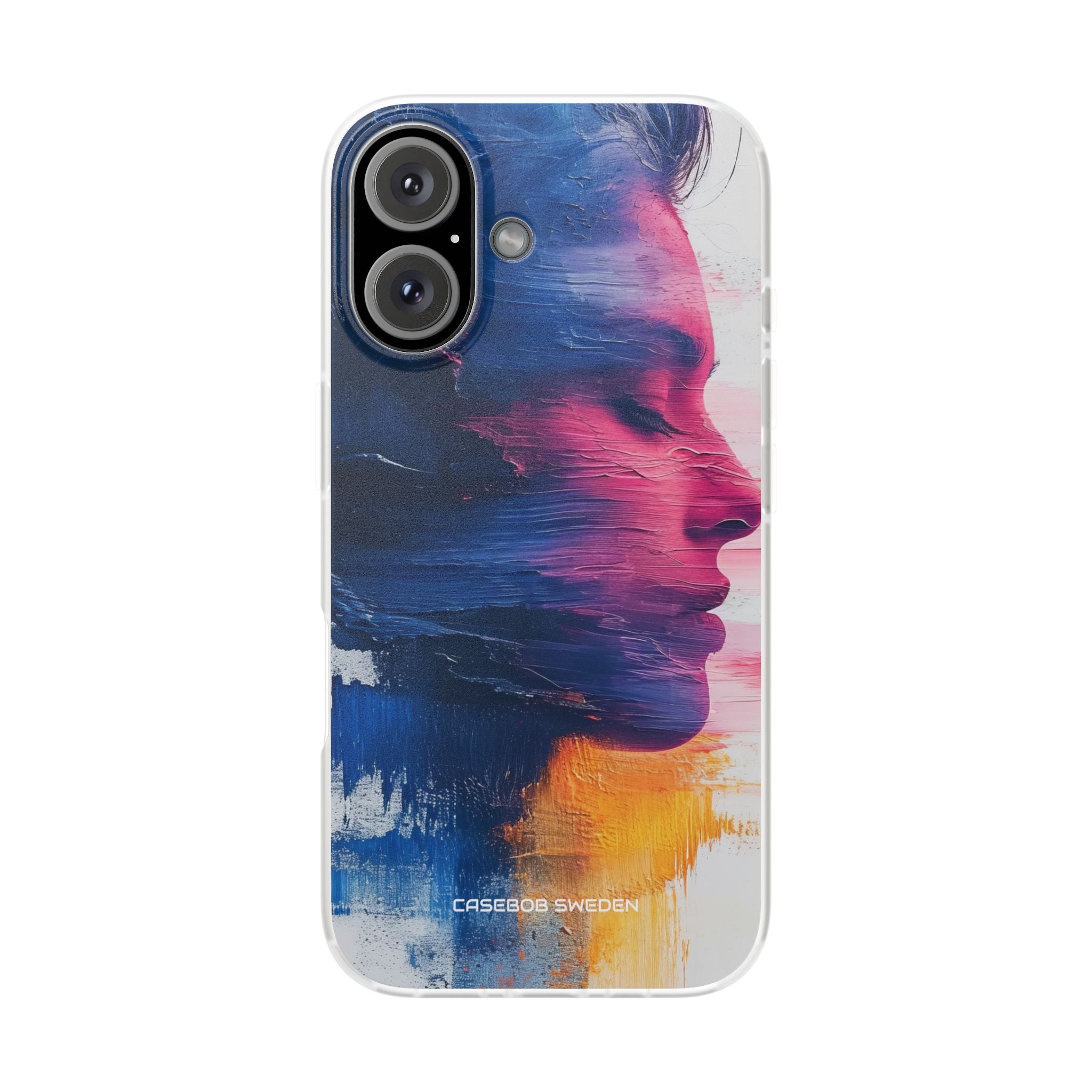 Blue Magenta Portrait - Flexi iPhone 16 Phone Case