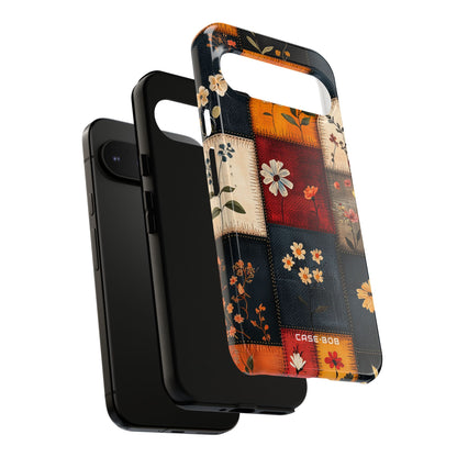 Patchwork Blooms Google Pixel 9 Pro XL Case - Tough