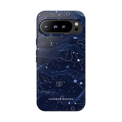 Gradient Waveforms in Motion Google Pixel 9 - Tough Phone Case