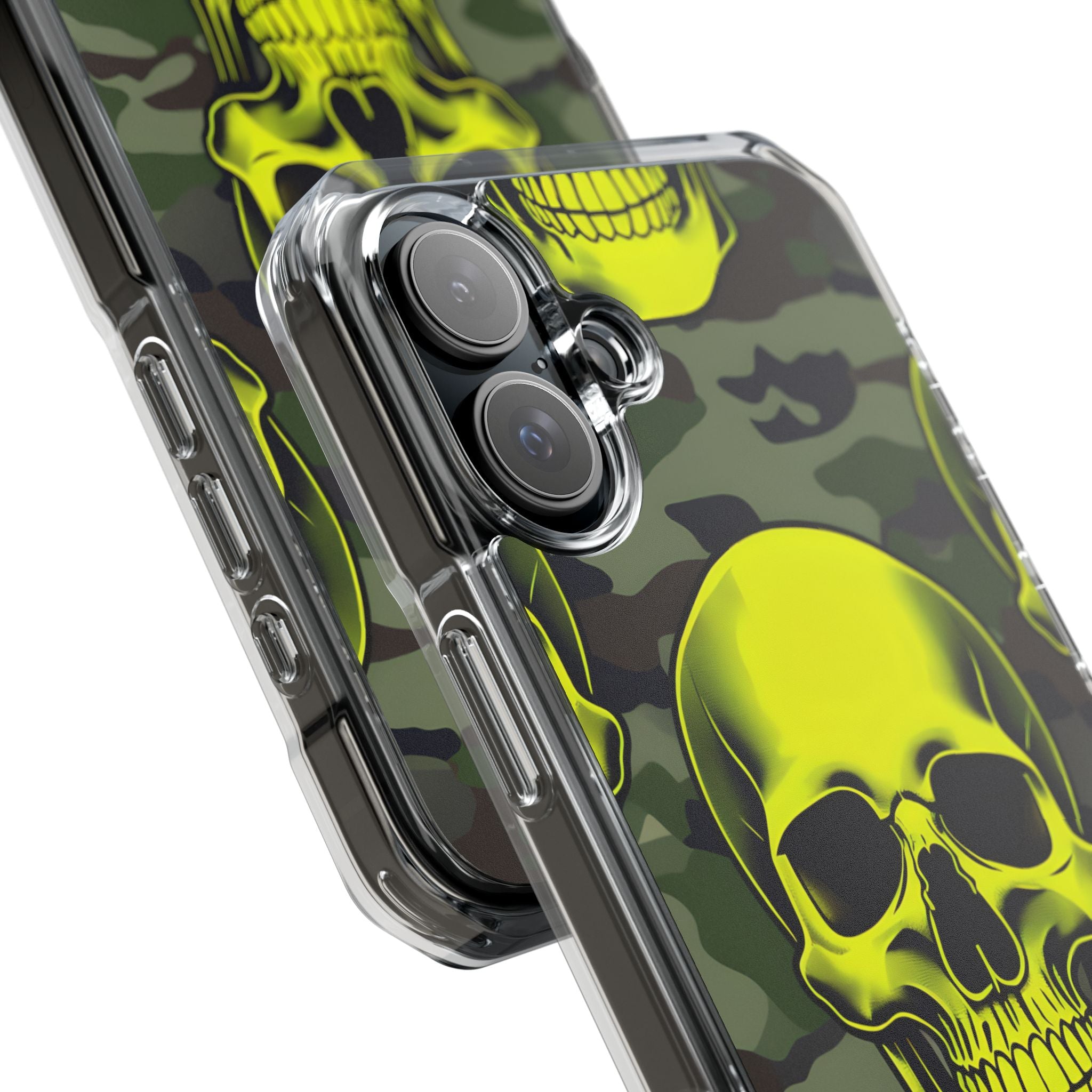 Neon Skull Camo iPhone 16 Plus Case - Impact