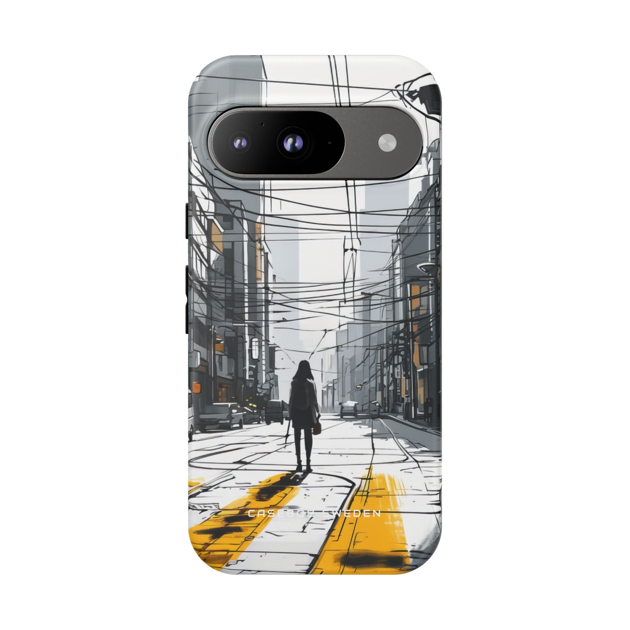 Urban Linework Perspective Google Pixel 9 - Tough Phone Case