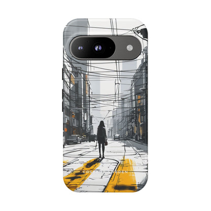 Urban Linework Perspective Google Pixel 9 - Tough Phone Case