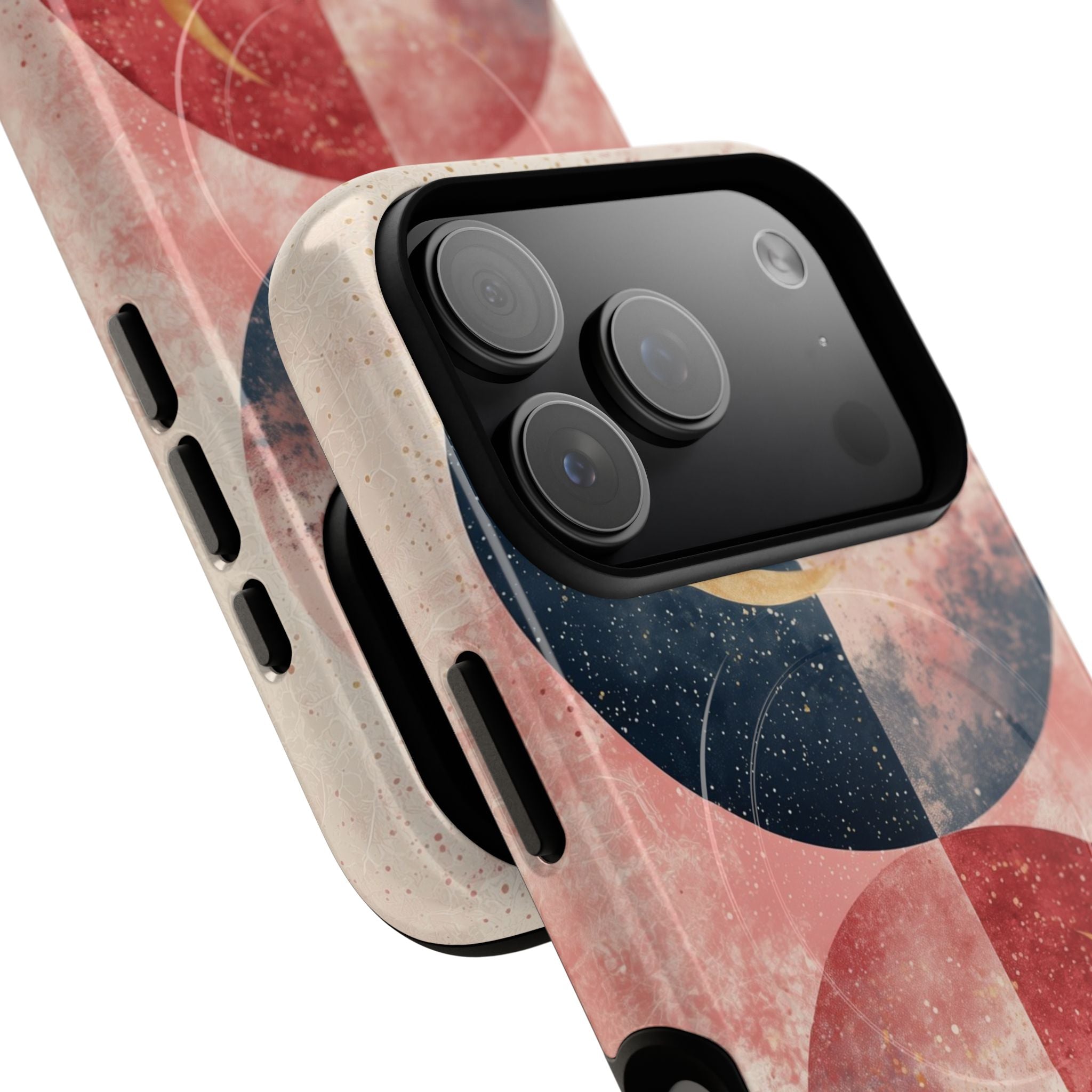 Golden Crescent Circles iPhone 17 Pro Case - Tough+