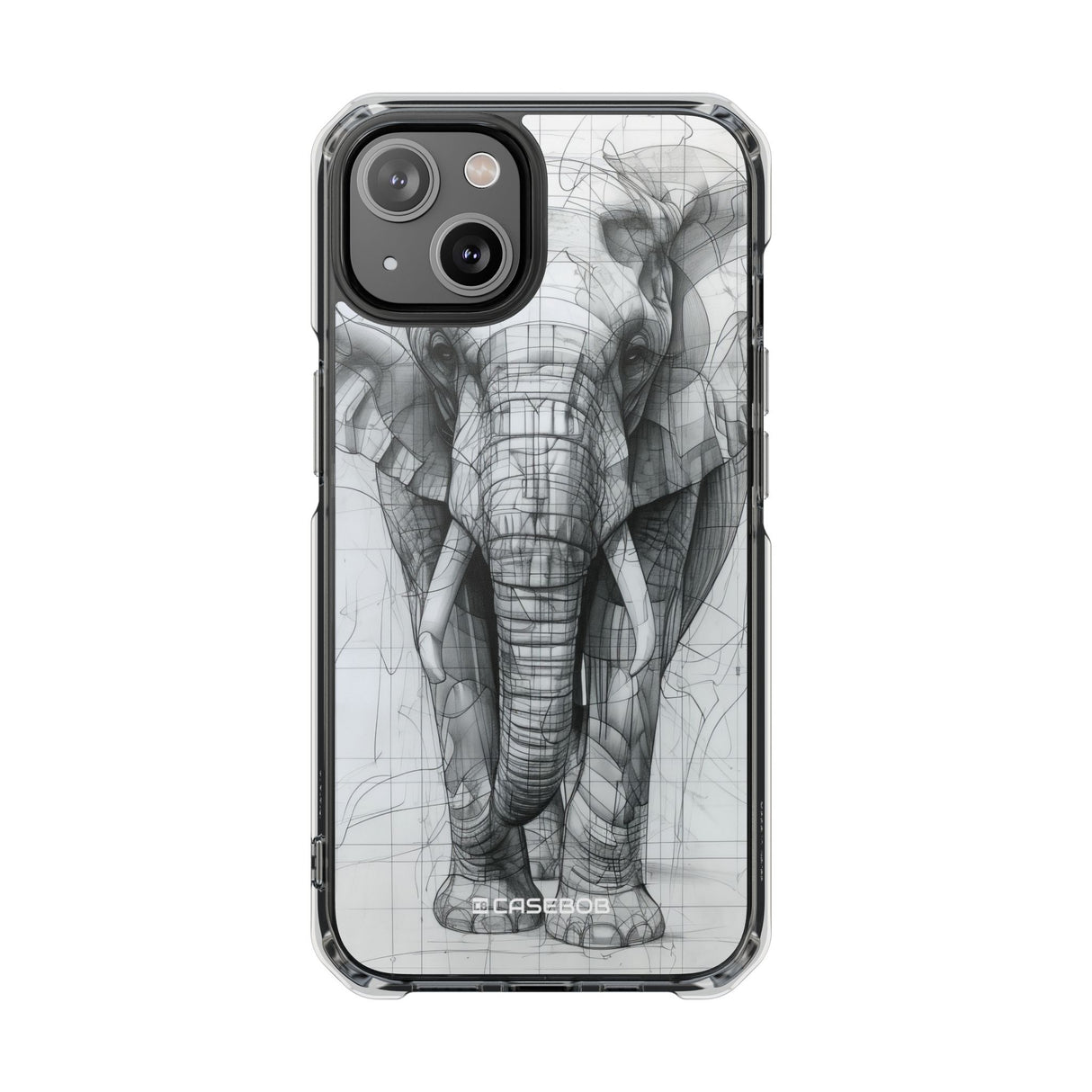 Technic Elephant – Handyhülle für iPhone (Clear Impact – Magnetisch)