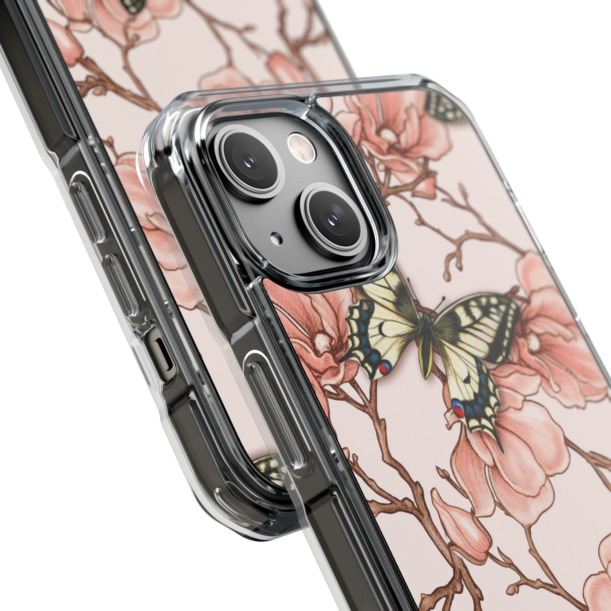 Butterflies and Magnolias Harmony iPhone Case - Impact