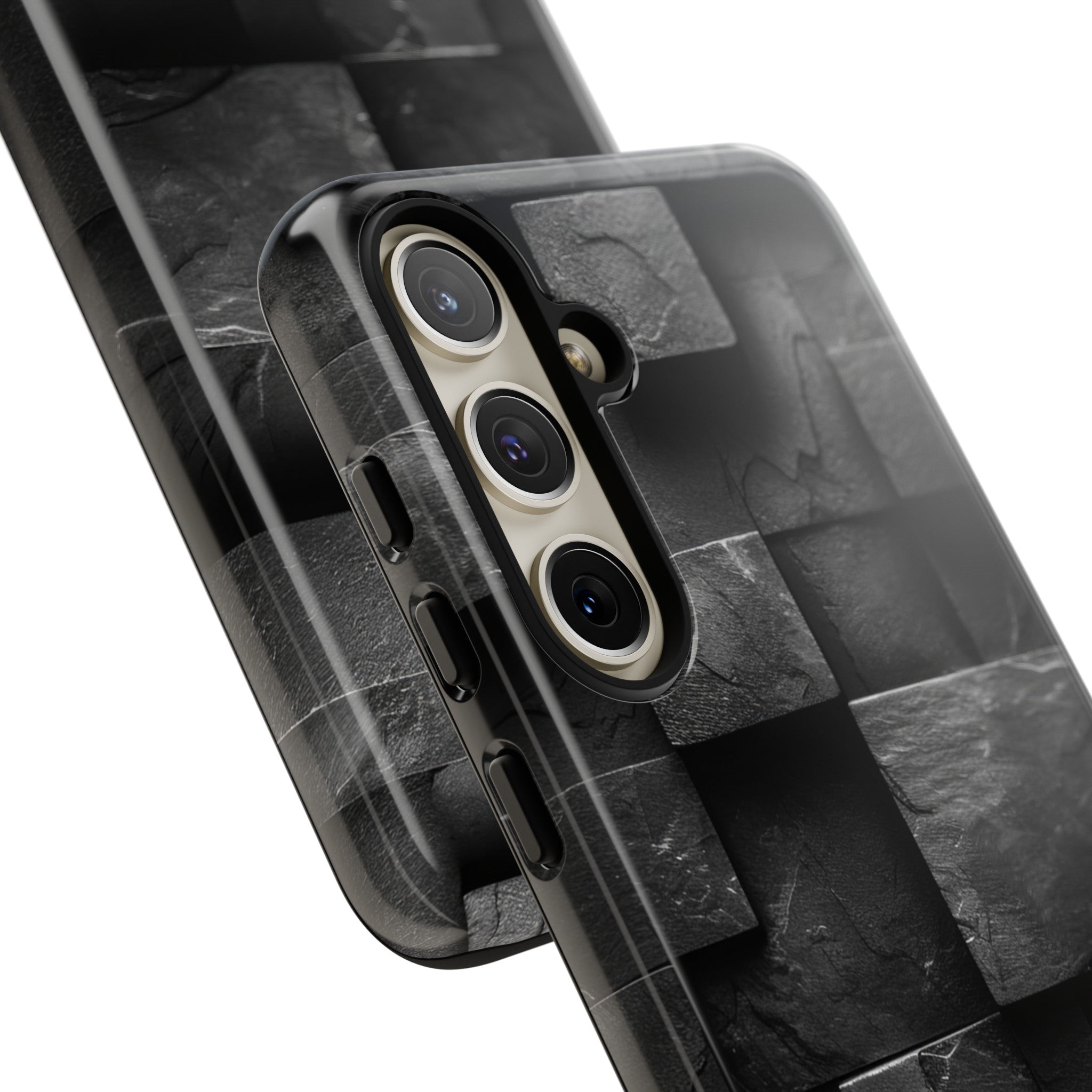 Black Geometric Elegance - Protective Phone Case