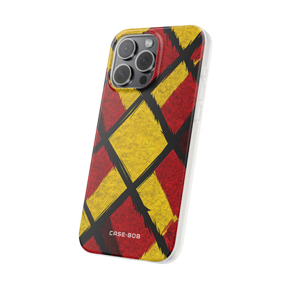 Cracked Diamond Grid iPhone 15 Pro Max - Soft Case