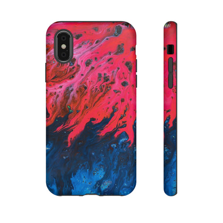 Bright Pink River Ink Art iPhone Case (Protective) iPhone X Matte Phone Case