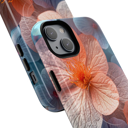 Peach Blossom Serenity - Tough + MagSafe® iPhone 14 Phone Case