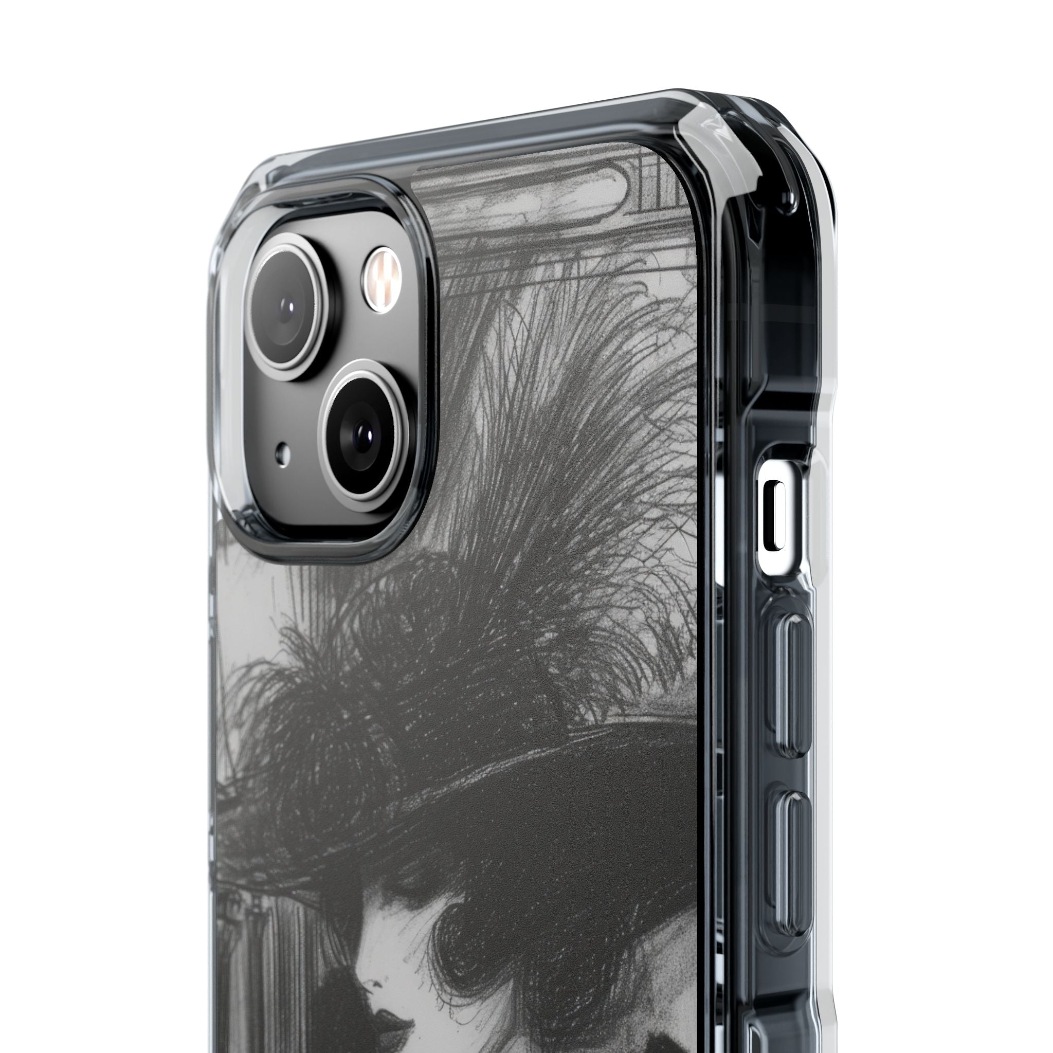 Vintage Feather Elegance iPhone 14 - Impact Clear+
