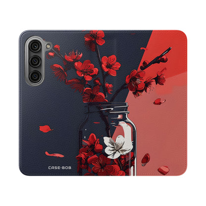 Cherry Blossom Jar - Samsung S23 Case - Wallet