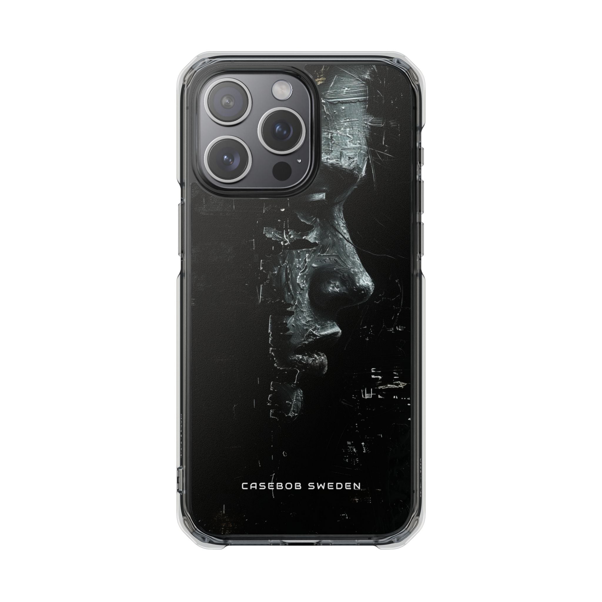 Monochrome Bloom iPhone 15 - Clear Impact Phone Case