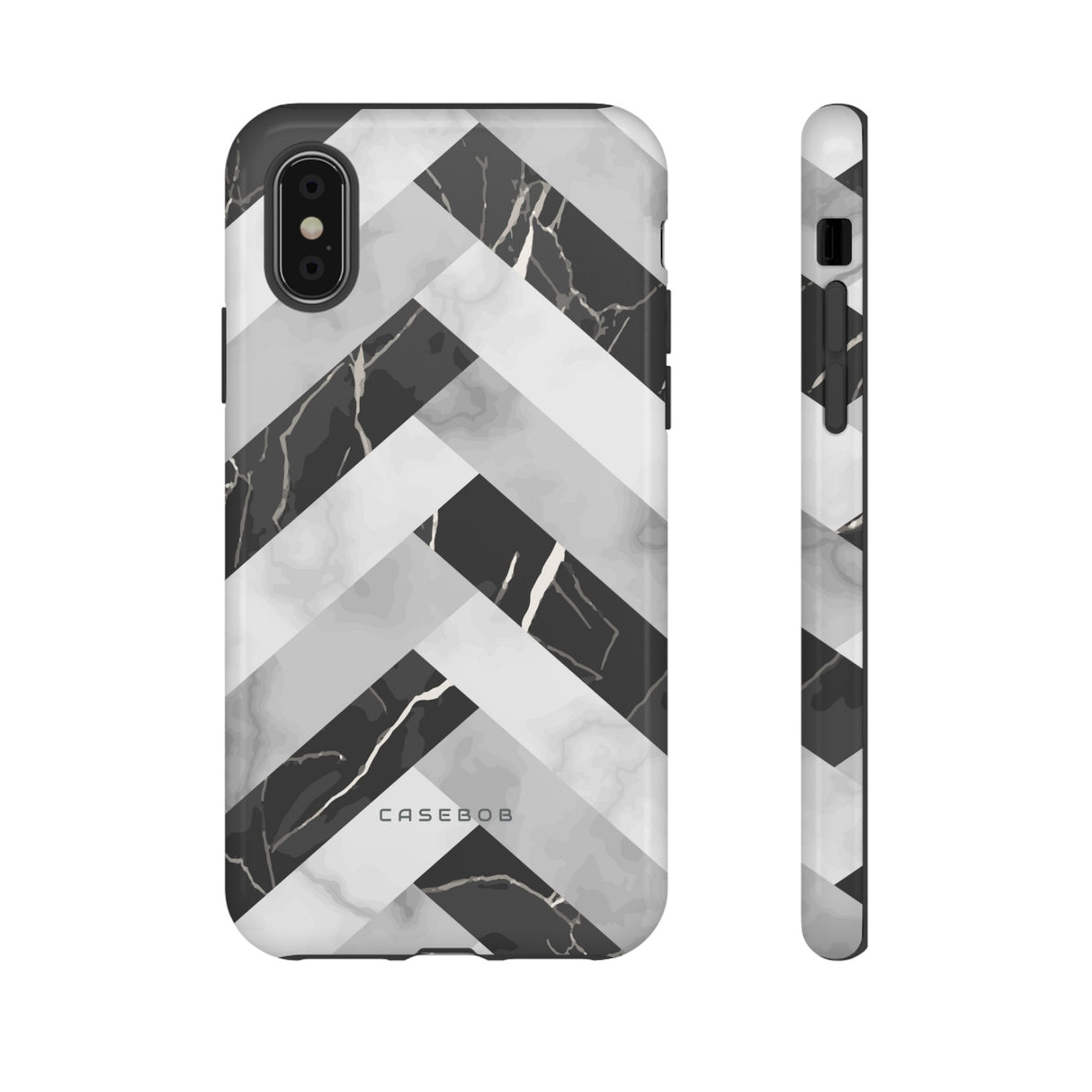 Grey Herringbone - Protective Phone Case