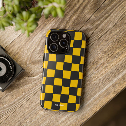 Yellow Squares Dance - iPhone Case