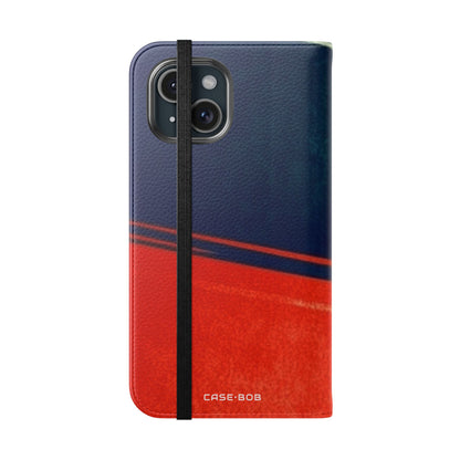 Navy Streak - iPhone 15 Case - Wallet