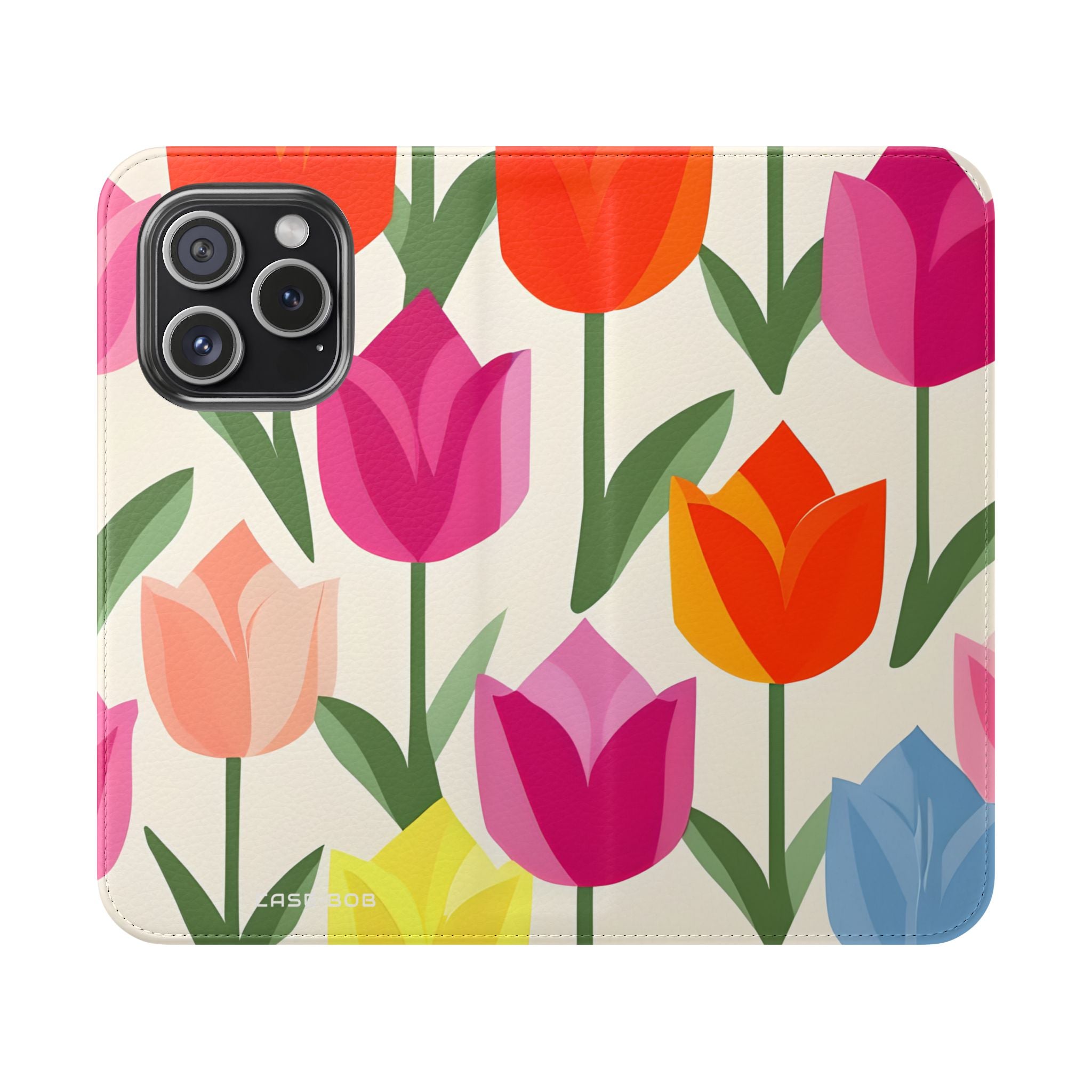 Tulip Harmony Green - iPhone 15 Pro Case - Wallet