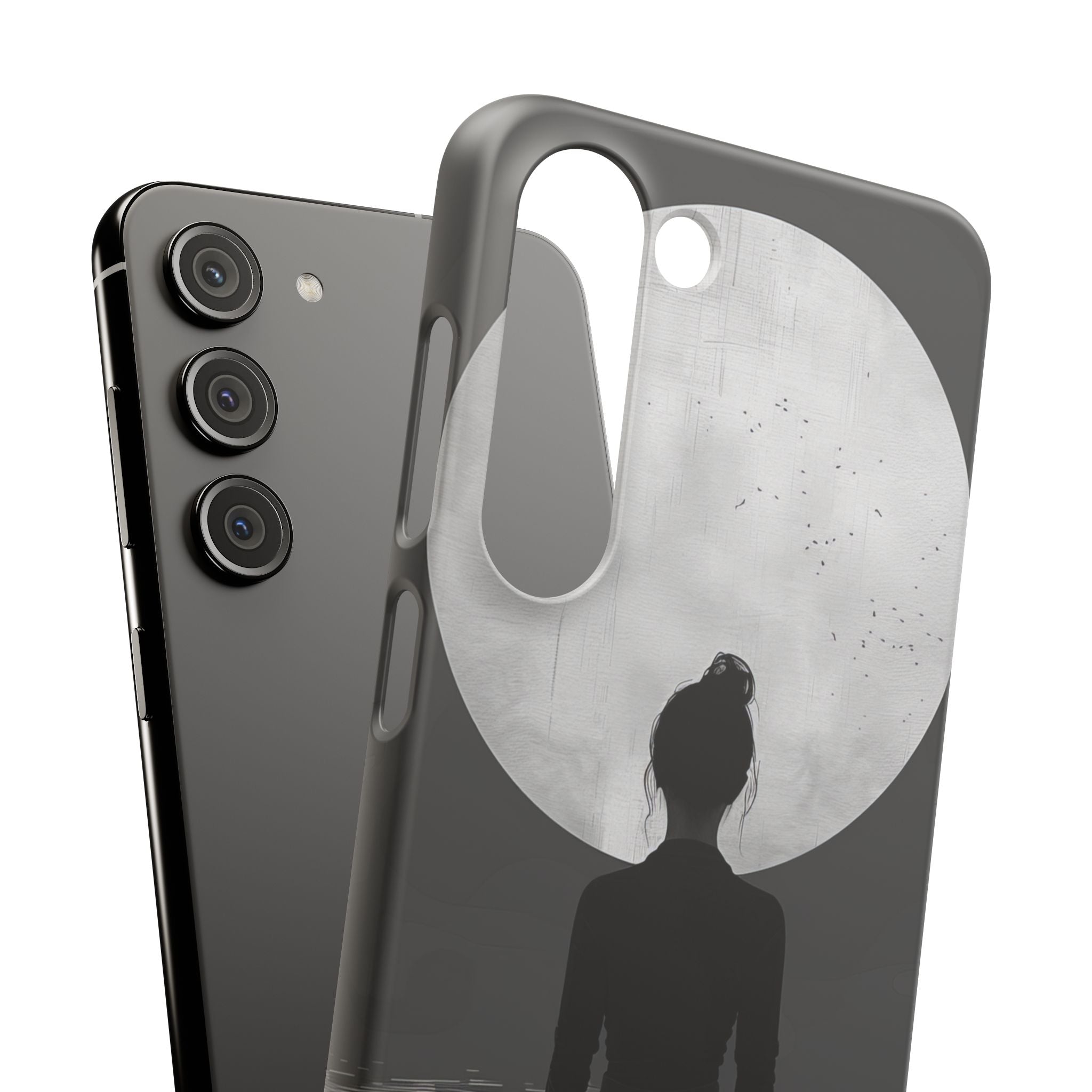 Zen Serenity Moon Reflection Samsung S23 - Slim Phone Case