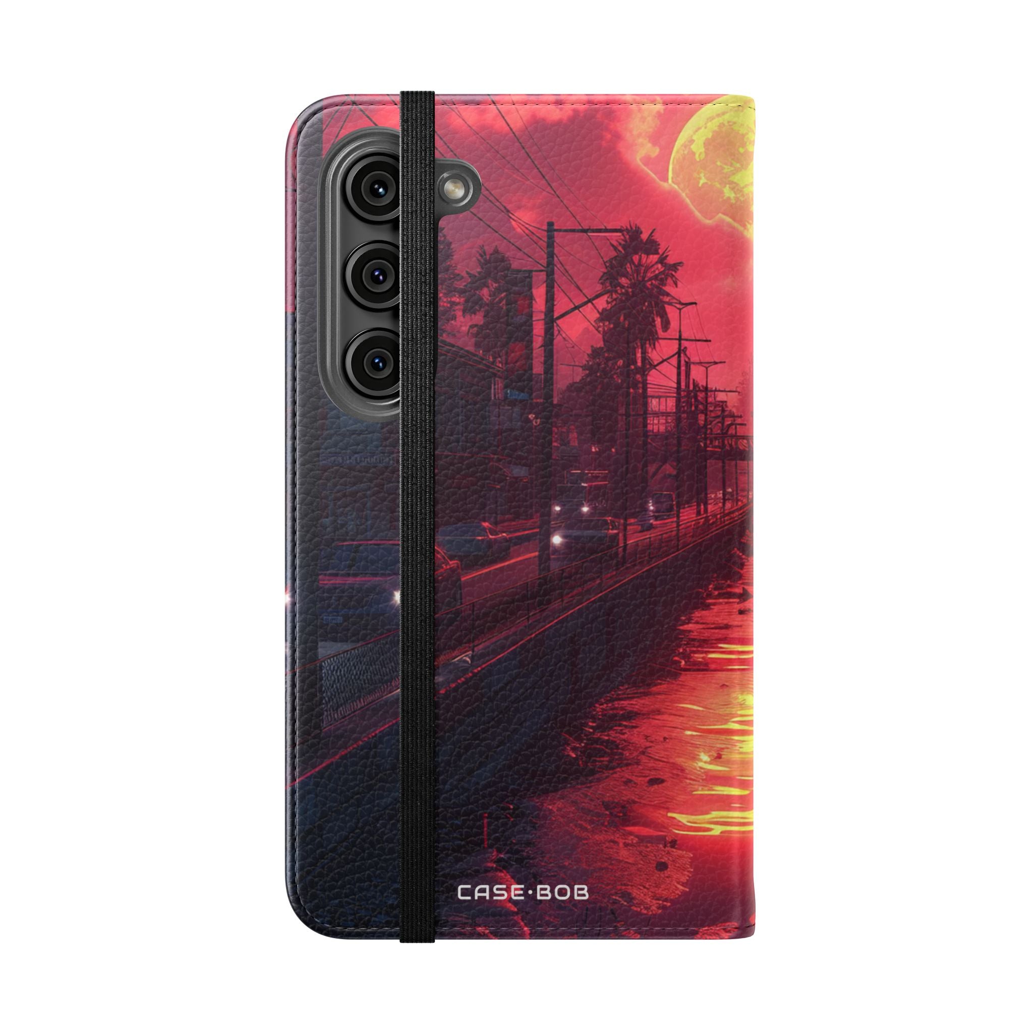 Keltainen Kuuheijastus - Samsung S23 -lompakkokotelo