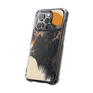 Majestic Buffalo Sun - Phone Case for iPhone (Clear Impact - Magnetic)