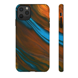 Orange Swipes Ink Art iPhone Case (Protective) iPhone 11 Pro Max Glossy Phone Case