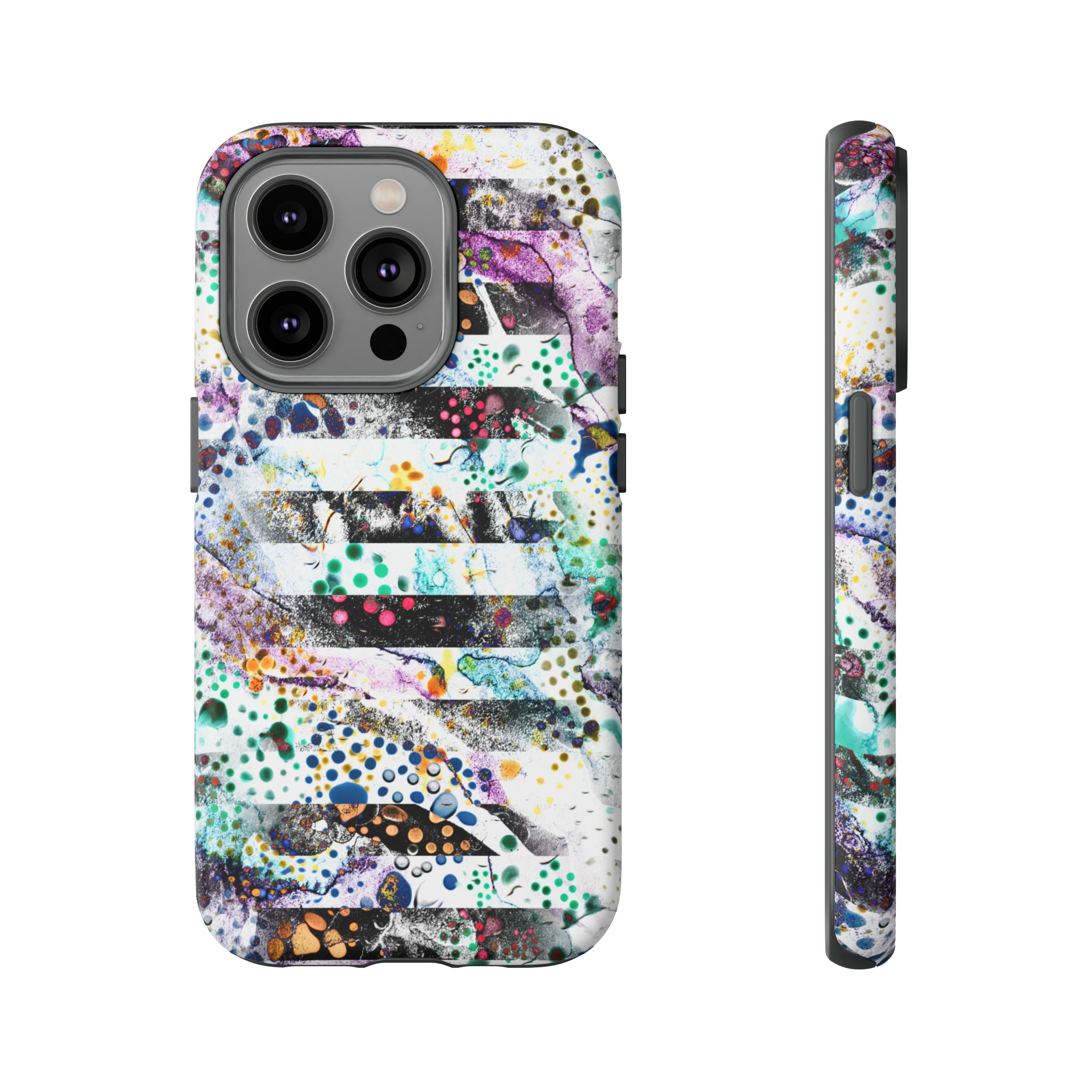 Abstract Green Purple - Protective Phone Case