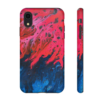 Bright Pink River Ink Art iPhone Case (Protective) iPhone XR Matte Phone Case