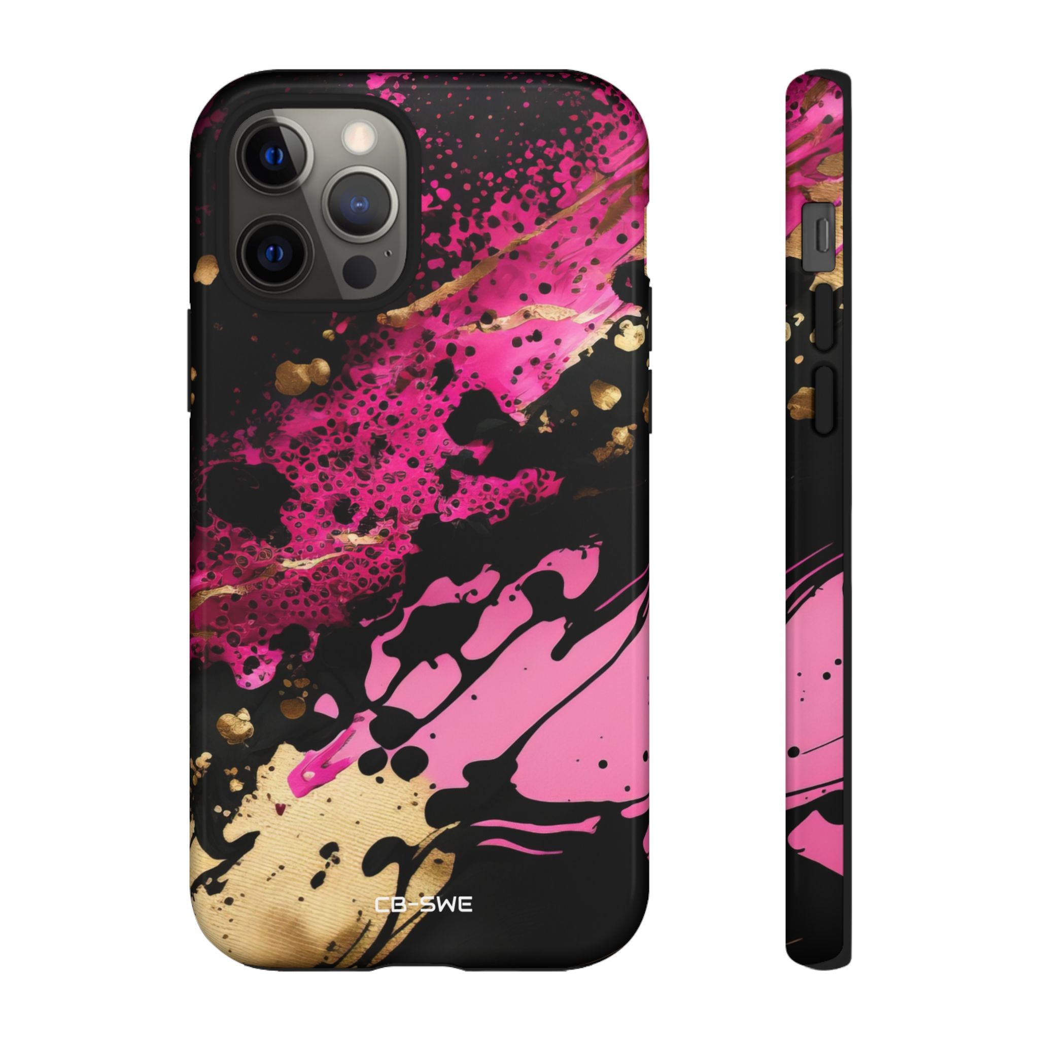 Dynamic Splatter Elegance - iPhone Case