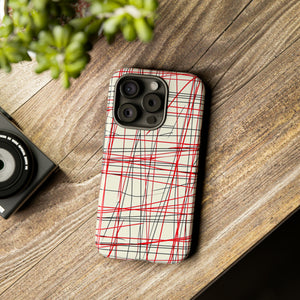 Red Line Minimalist - Protective Phone Case