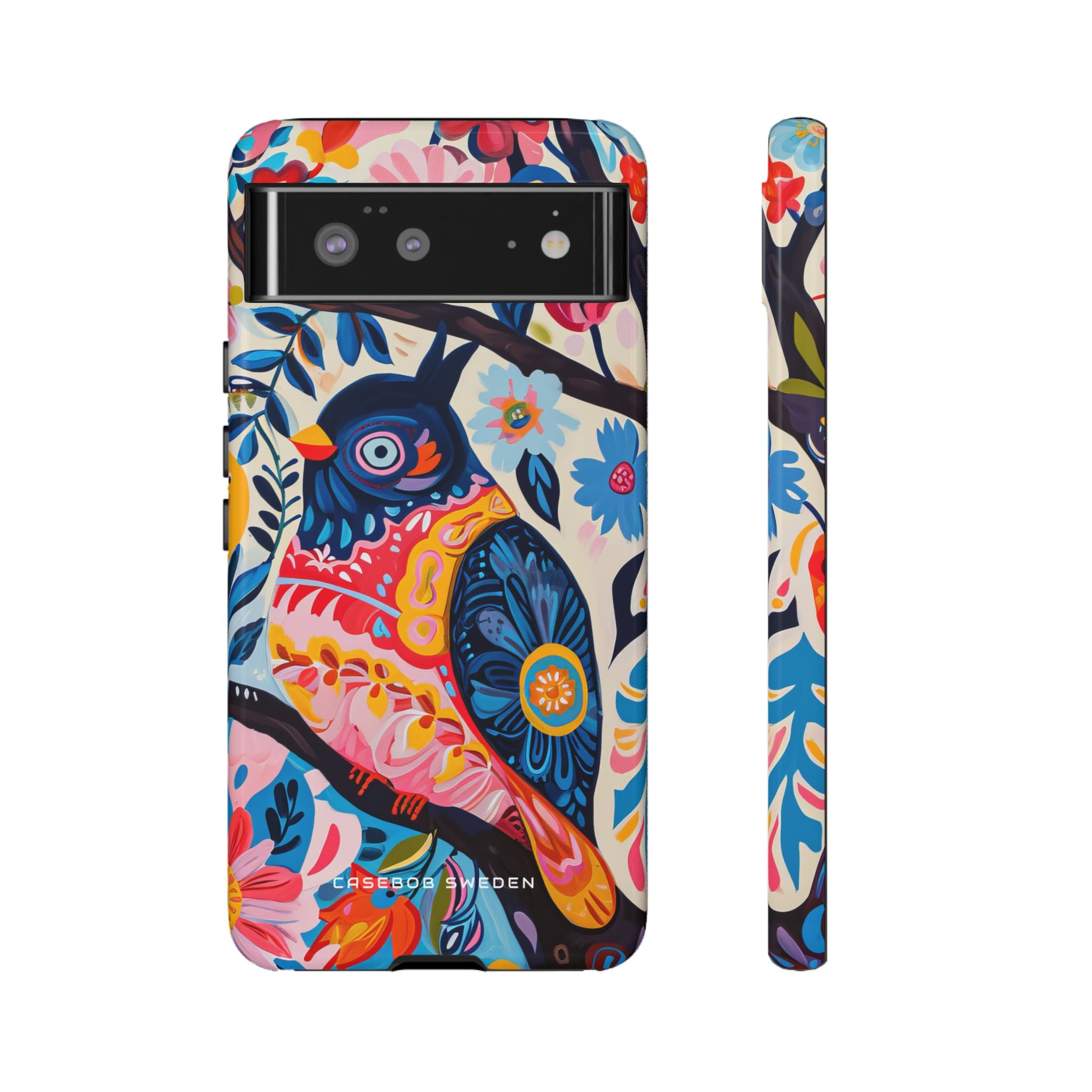 Whimsical Vintage Owl with Floral Charm Google Pixel 6 - Tough Phone Case