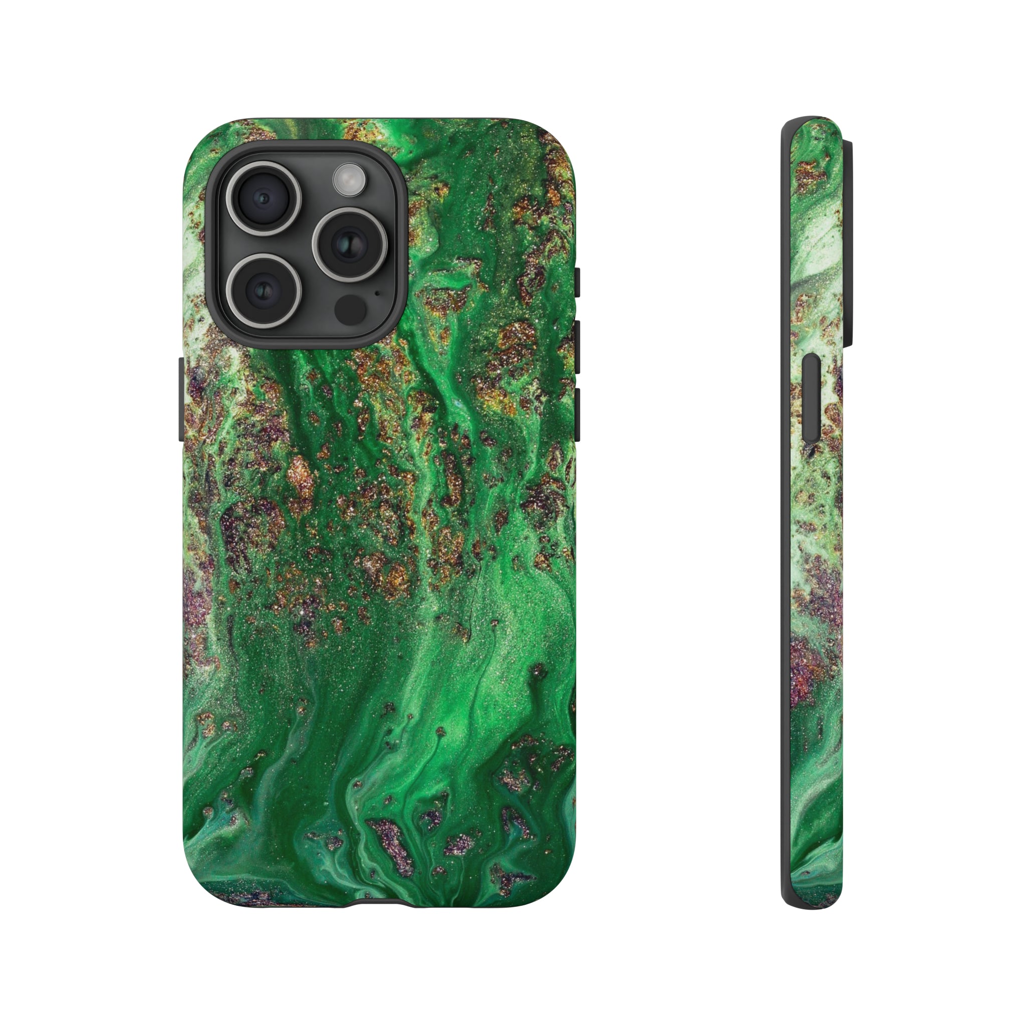 Green Sparkle Ink Art - Protective Phone Case