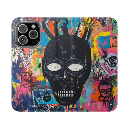 Neon Skull Burst - iPhone 16 Pro Case - Wallet