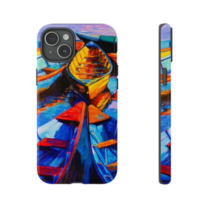 Oil painting - Wooden Boat - Protective Phone Case