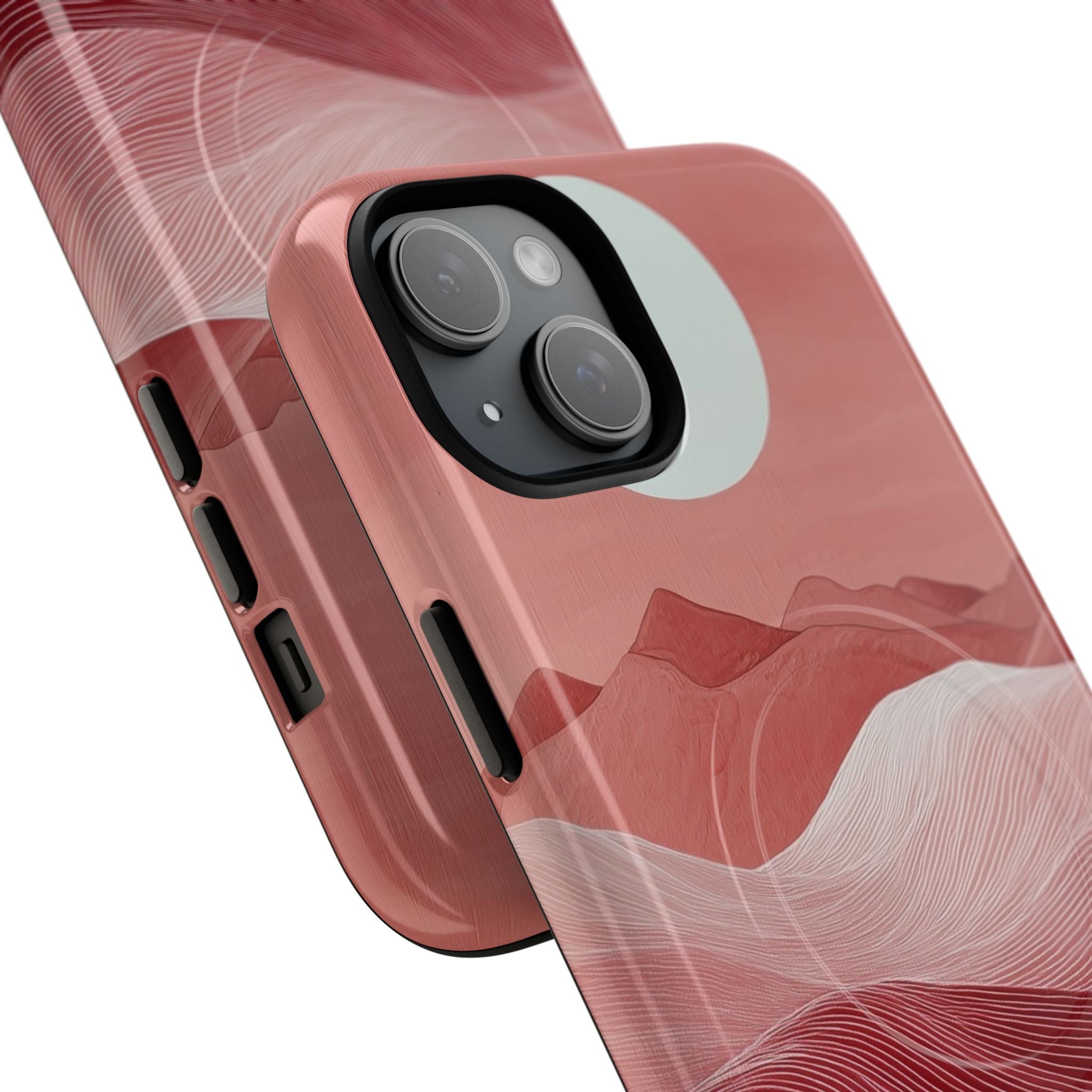 White Orb Dunes iPhone 15 Plus Case - Tough+