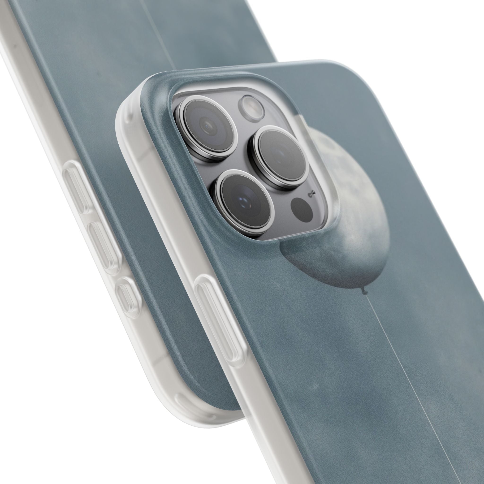 Moon Balloon iPhone 15 Pro Max Case - Soft