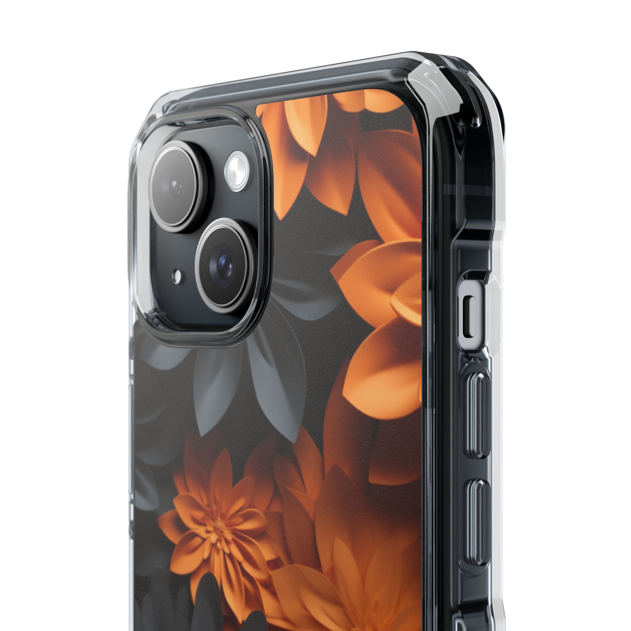 Graphical Orange Florals iPhone Case - Impact