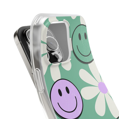 Smiley Daisy Glow iPhone 16 Pro Max Case - Soft