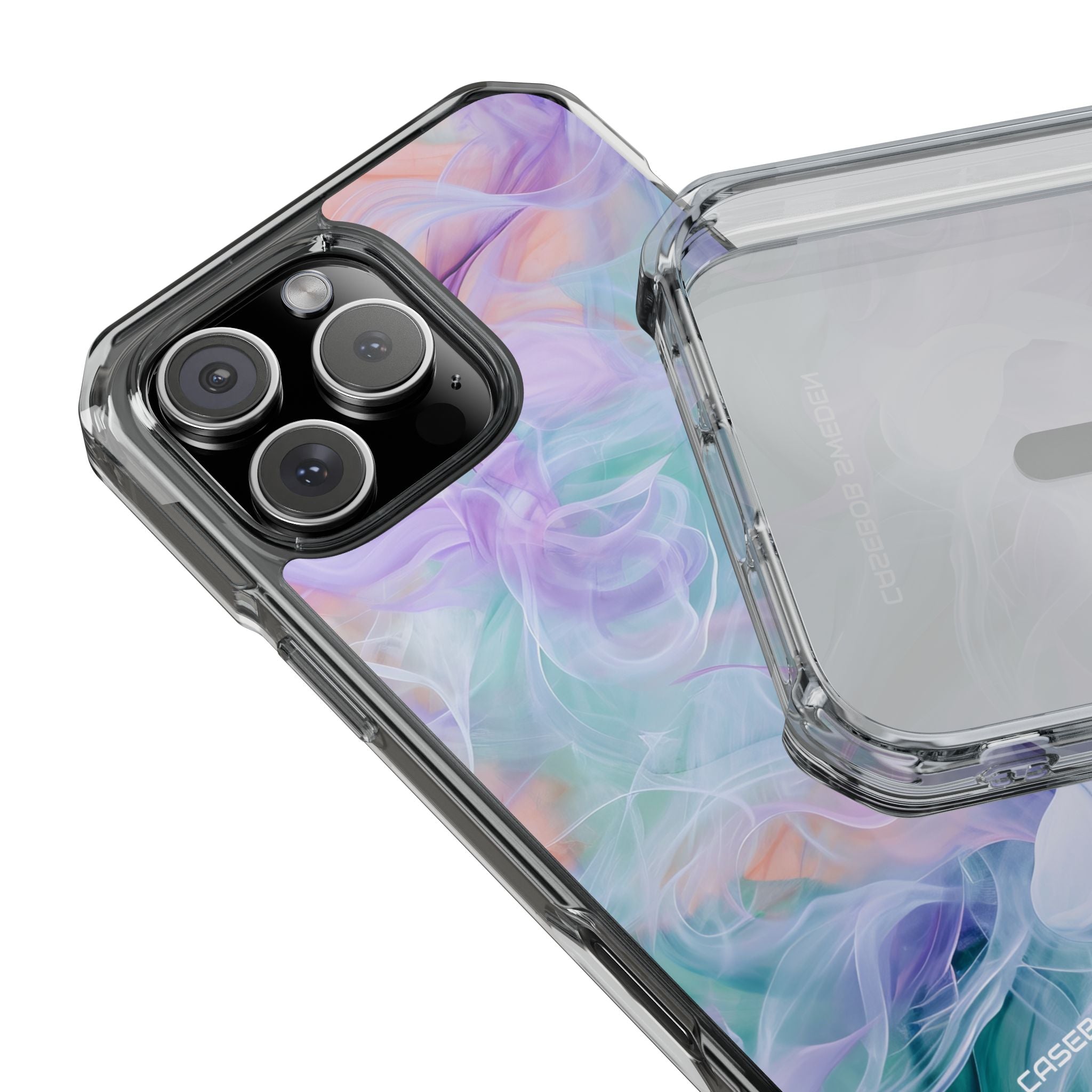 Purple Peach Whirl - Clear Impact iPhone 16 Phone Case