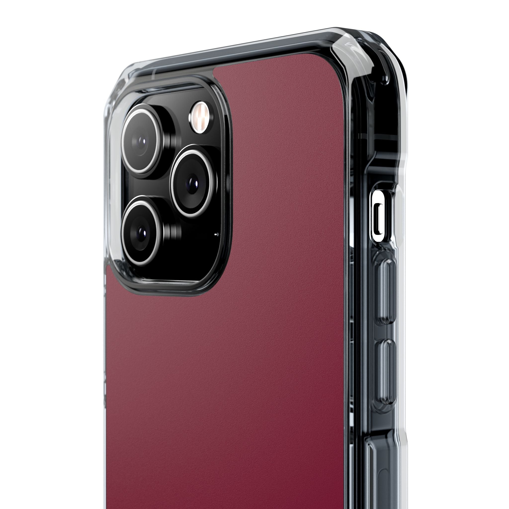 Claret Red - Clear Impact Case for iPhone