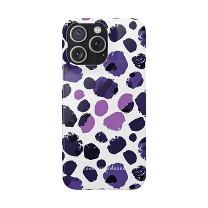 Purple Inkblots iPhone 15 - Slim Phone Case