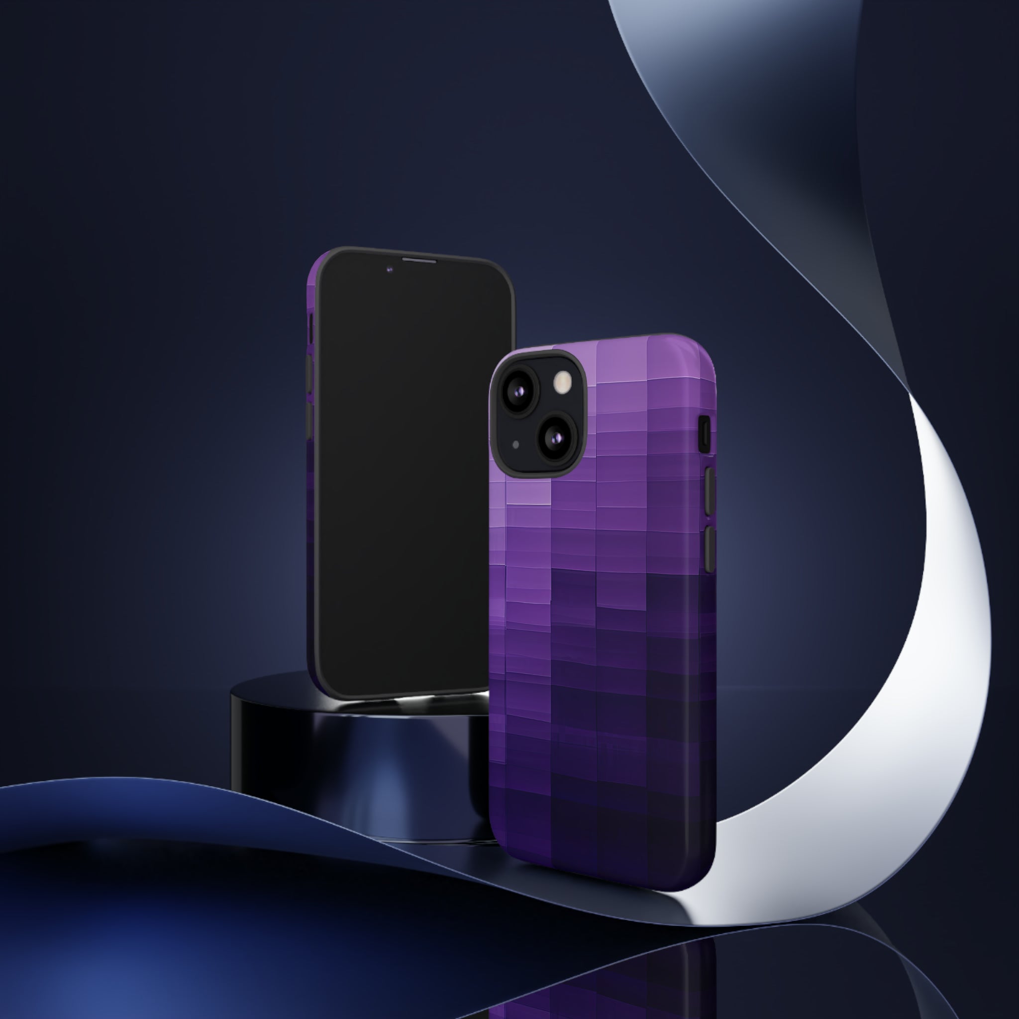 Purple Square Fusion - Protective Phone Case