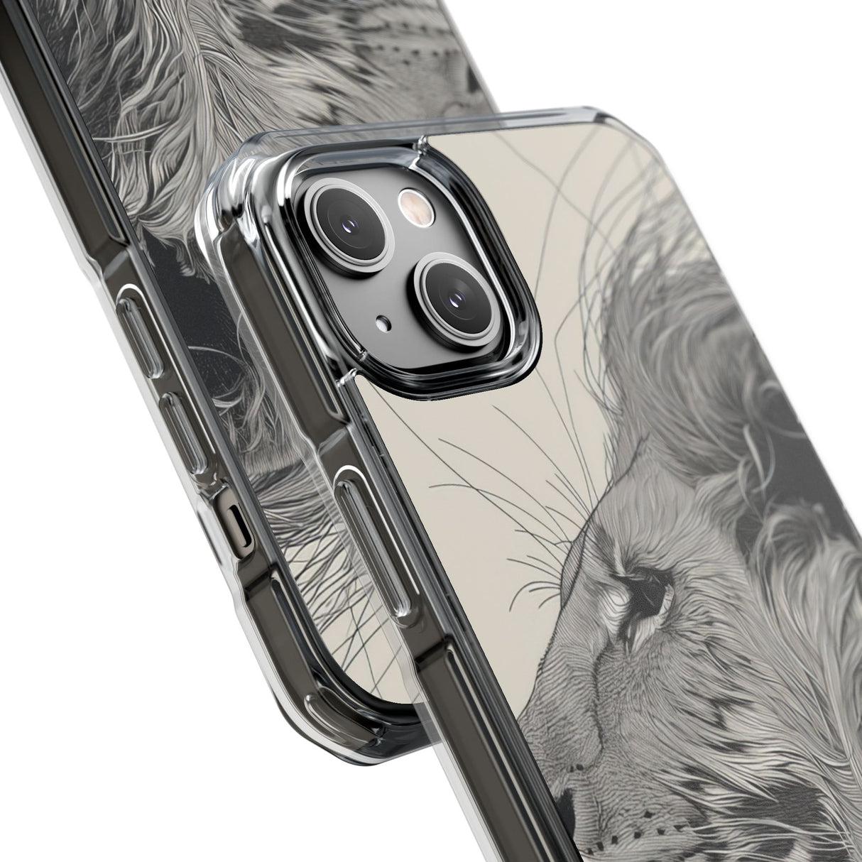 Majestic Linework - Phone Case for iPhone (Clear Impact - Magnetic)