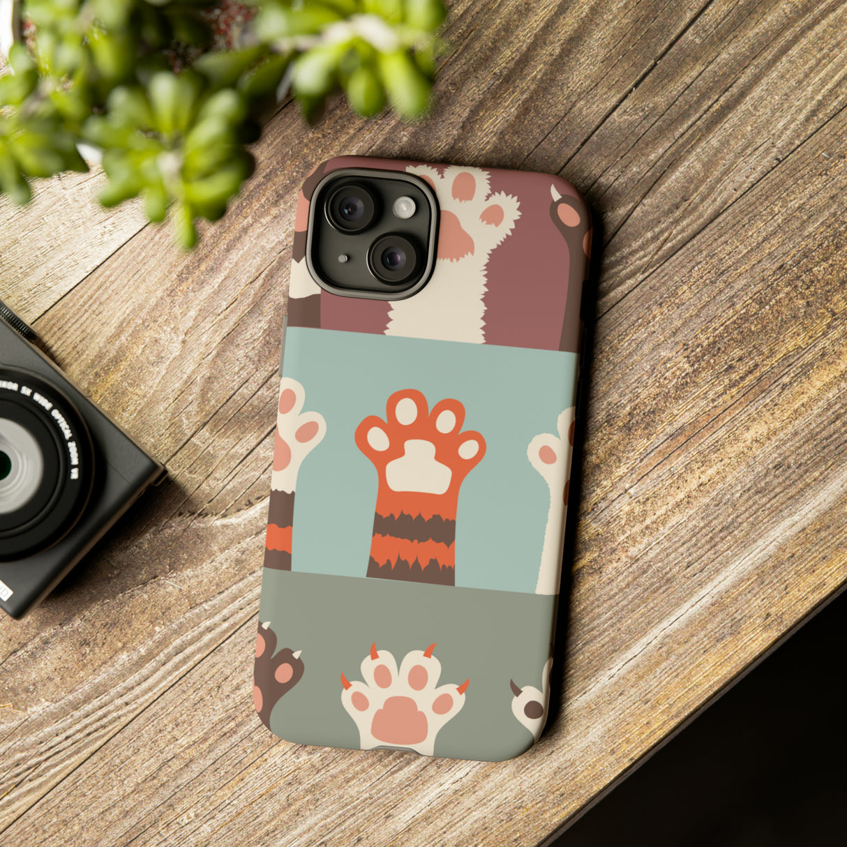 Vintage Cat Paw - Protective Phone Case