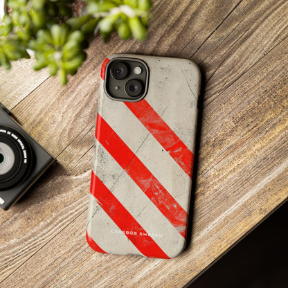 Striker Crimson Stripes iPhone 15 - Tough Phone Case