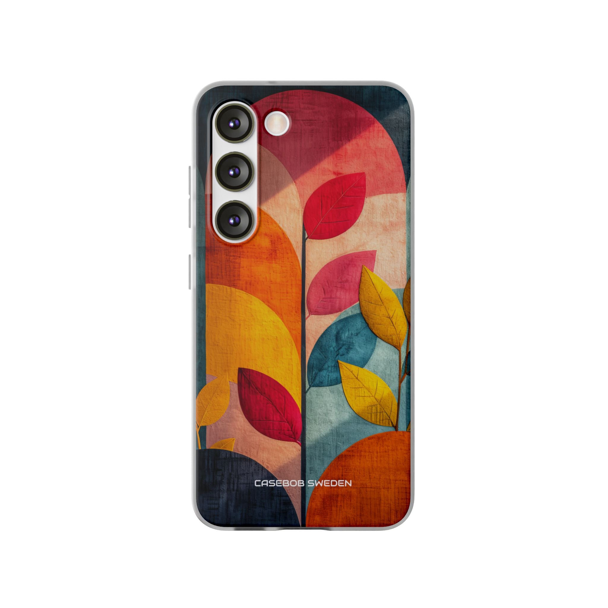 Abstract Orange Blue Design - Flexi Samsung S23 Phone Case