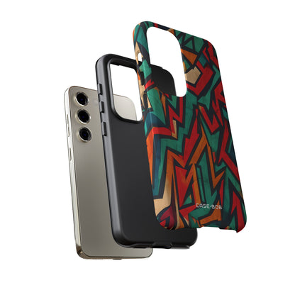 Crimson Zigzag Samsung S23 Case - Tough