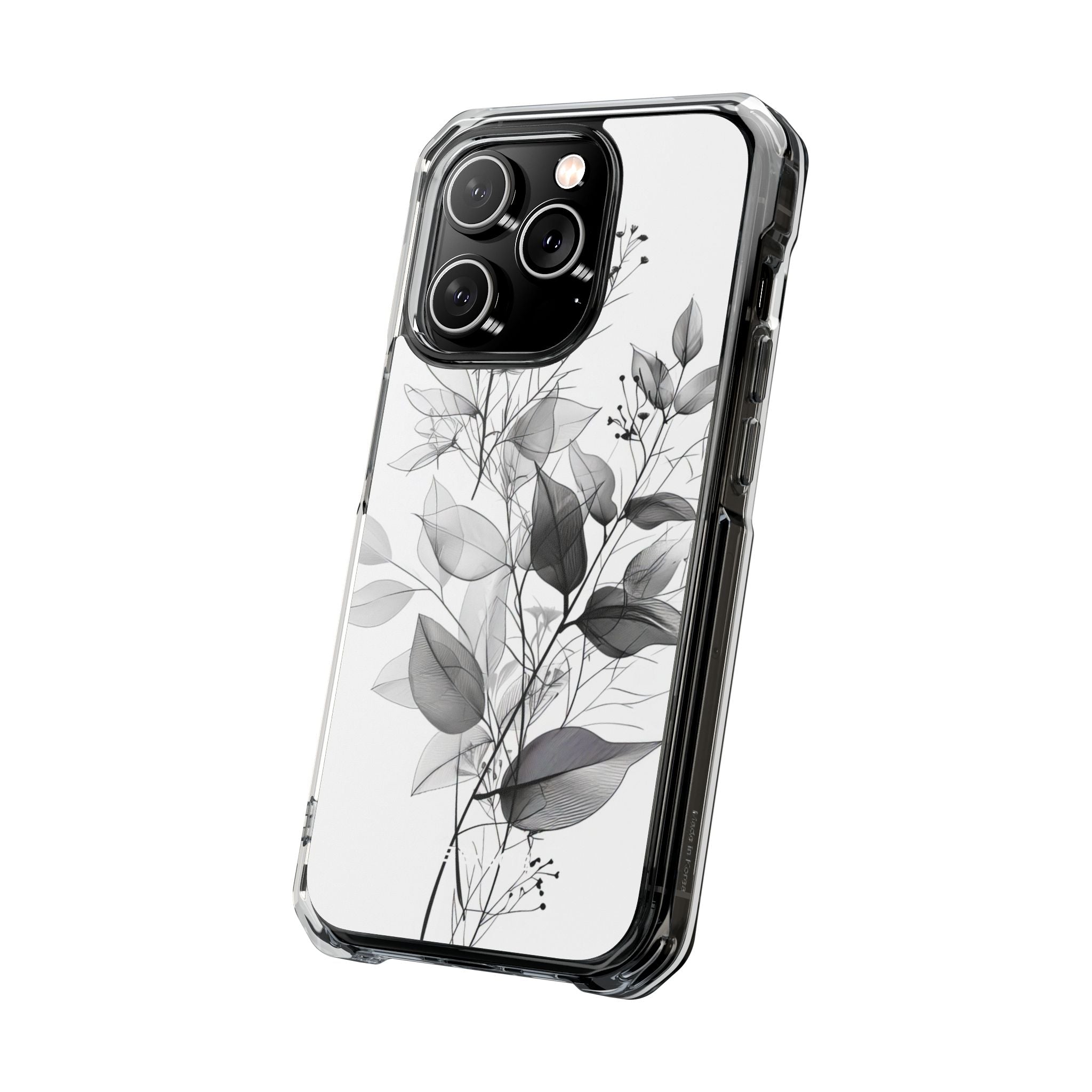 Veined Leaves Gray iPhone 14 Pro Case - Impact